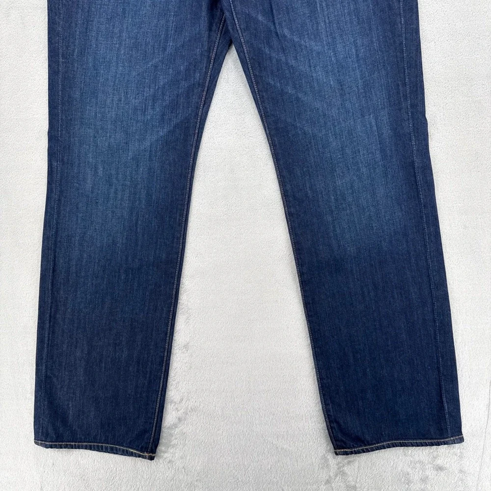 7 For All Mankind Standard Mens Sz 34 Straight Leg Jeans Classic Dark Wash Blue